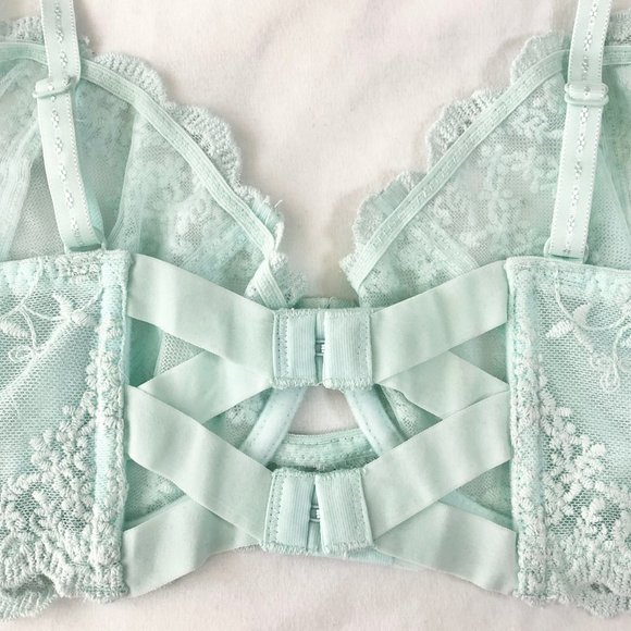 New Free People Daydreamer Ice Fog Lace Bra - Picture 7 of 14